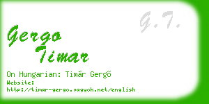 gergo timar business card